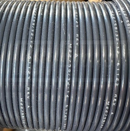 12 Awg Black Tefzel Wire M22759/32-12-0 (Cut Length)