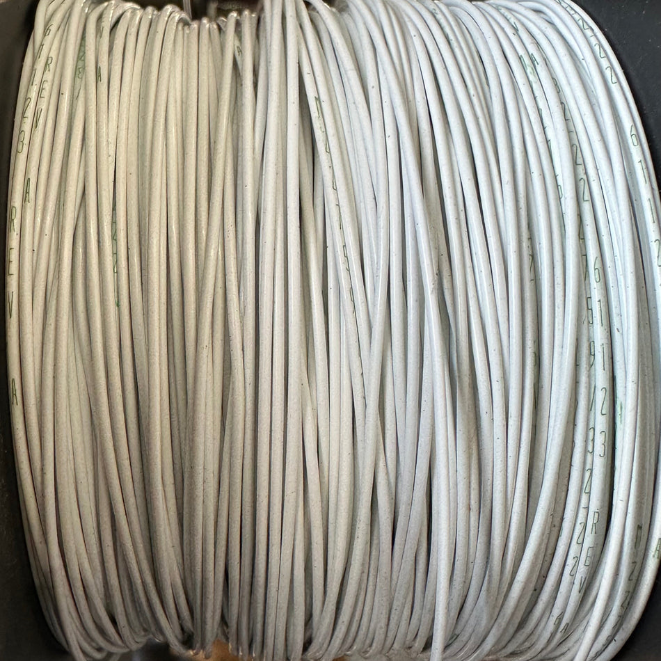 22 AWG White Tefzel Wire M22759/32-22-9 (spool)