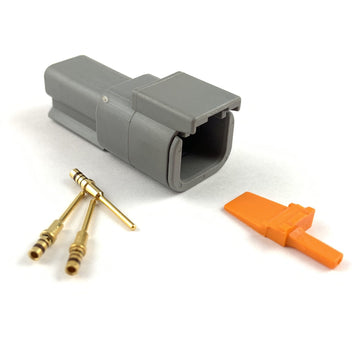 Deutsch DTM 2-Way Pin Receptacle Connector Kit (24-20 AWG)