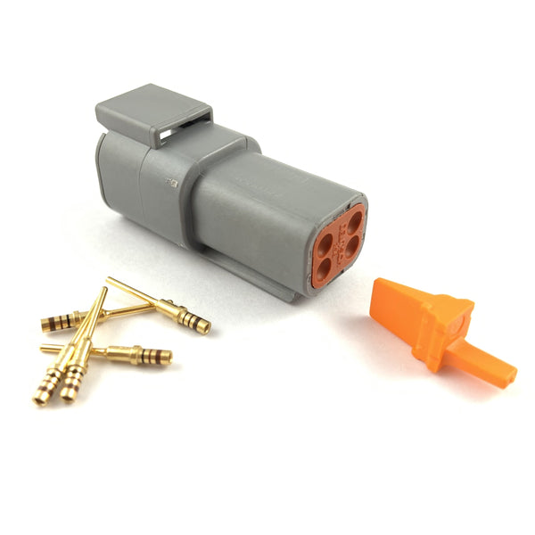 Deutsch DTM 4-Way Pin Receptacle Connector Kit (24-20 AWG)