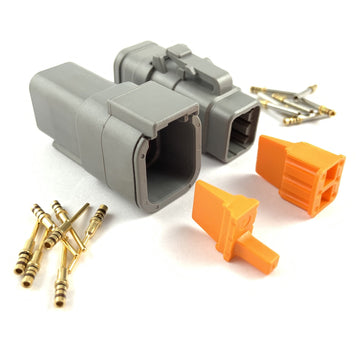 Mated Deutsch DTM 6-Way Connector Plug Kit (24-20 AWG)