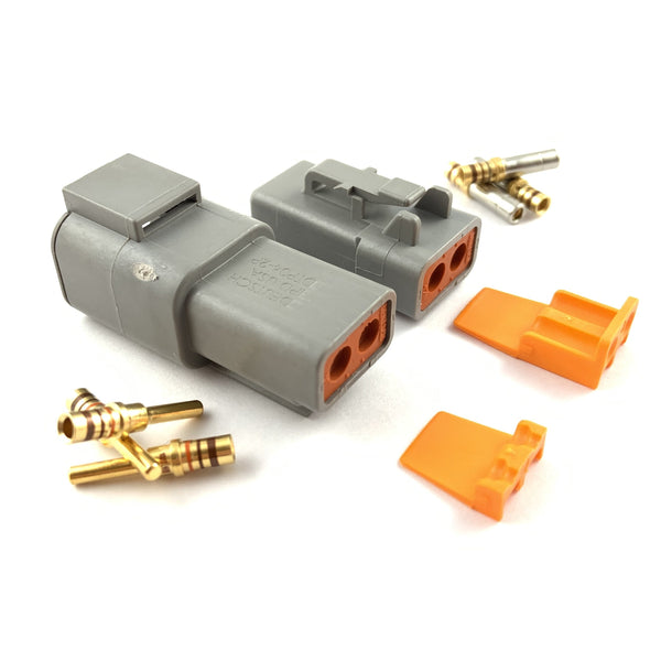 Mated Deutsch DTP 2-Way Connector Plug Kit (14-12 AWG)