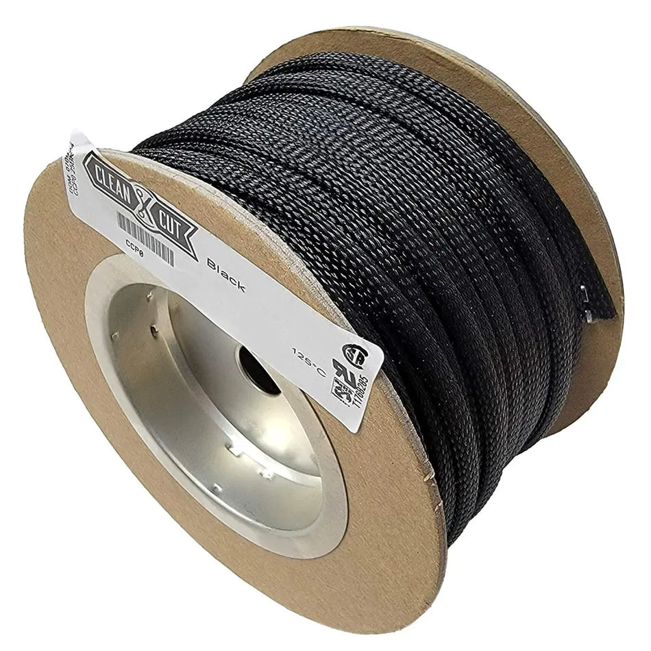 Techflex 1/4" Clean Cut CCP0.25BK 100FT Shop Spool