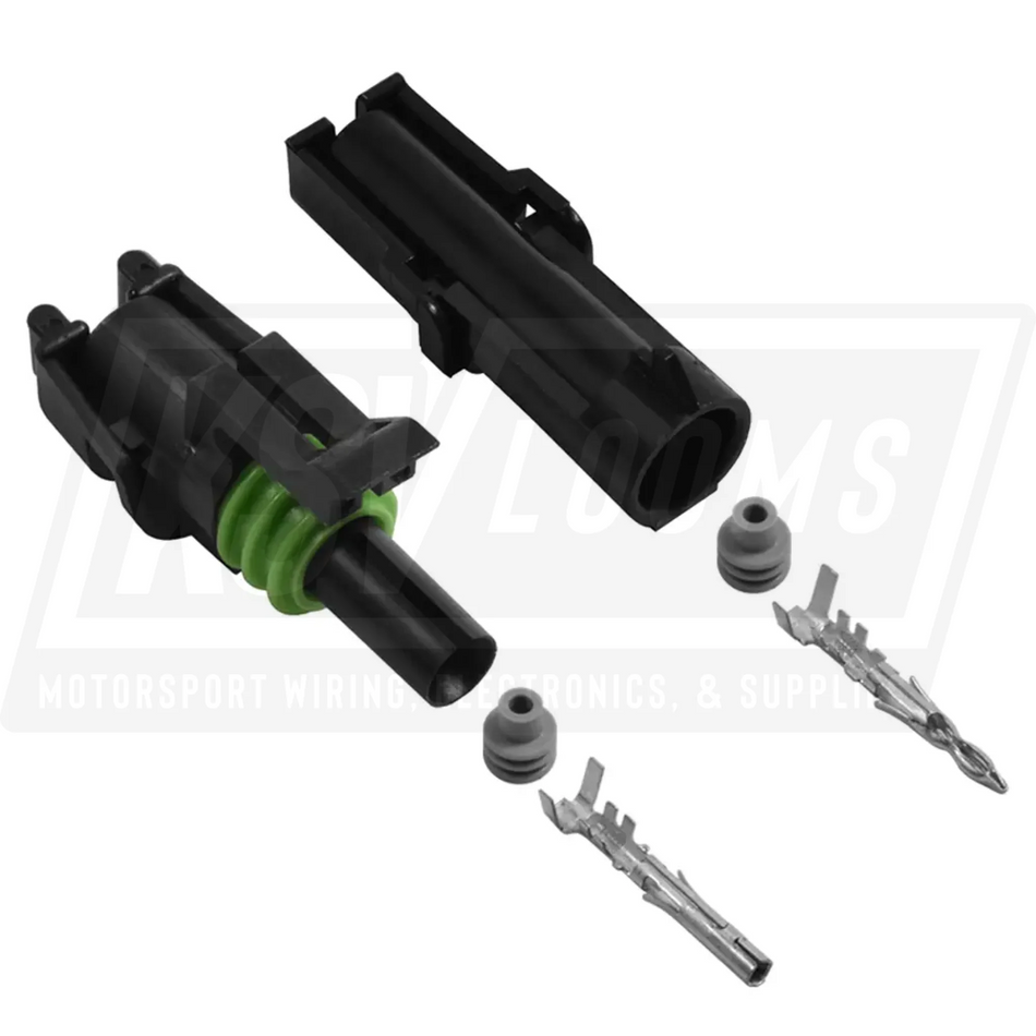 1-Way Connector Kit Aptiv (Delphi) Weather-Pack (16-14 AWG)