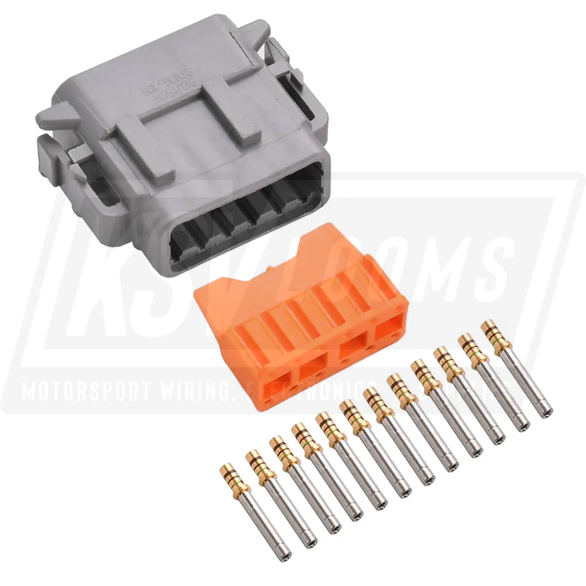 12-Way Deutsch DTM06-12SA Plug Connector Kit (Gold Sockets 24-20 AWG)