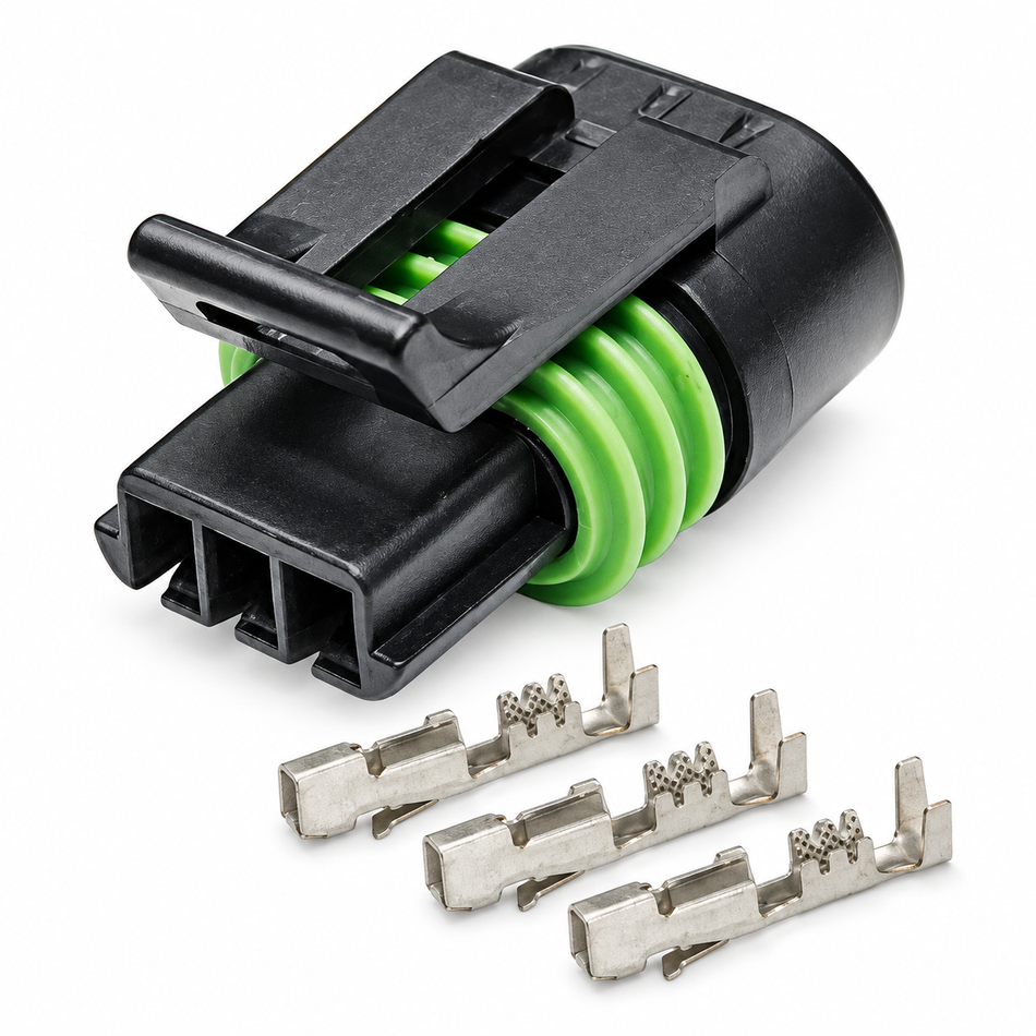 3-Way Connector Kit, Aptiv/Delphi 12162182 Metri-Pack 150.2 Pull to Seat Series (18-16 AWG)