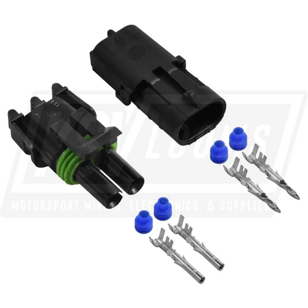 2-Way Connector Kit Aptiv (Delphi) Weather-Pack (12-10 AWG)
