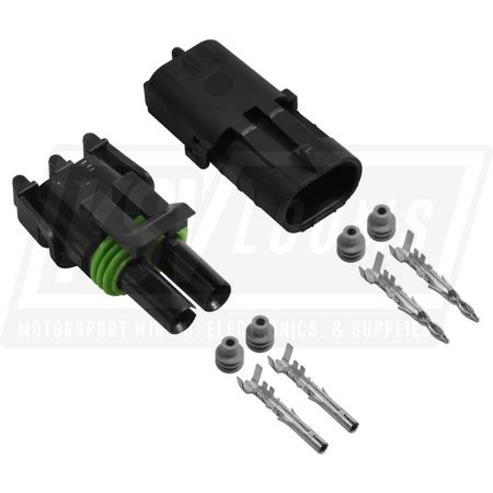 2-Way Connector Kit Aptiv (Delphi) Weather-Pack (16-14 AWG)