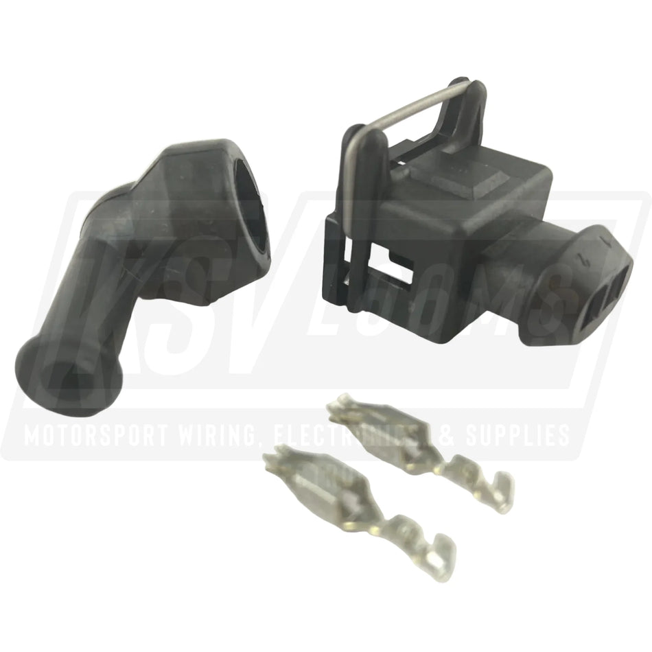 2-Way Connector Kit w/ Boot for Bosch LK-2 EV1 Fuel Injector (24-20 AWG)