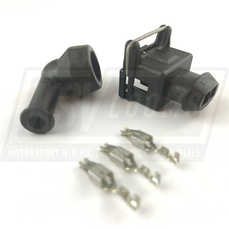 2-Way Connector Kit W/ Boot For Bosch Lk-2 Ev1 Fuel Injector (24-20 Awg)