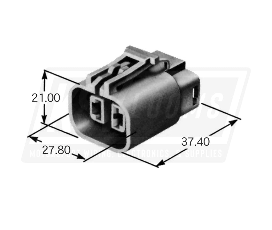 2-Way Connector Kit, Yazaki 7223-6224-40 58X Sealed Series (20-16 2-Way Connector Kit, Yazaki 7223-6224-40 58X Sealed Series (20-16