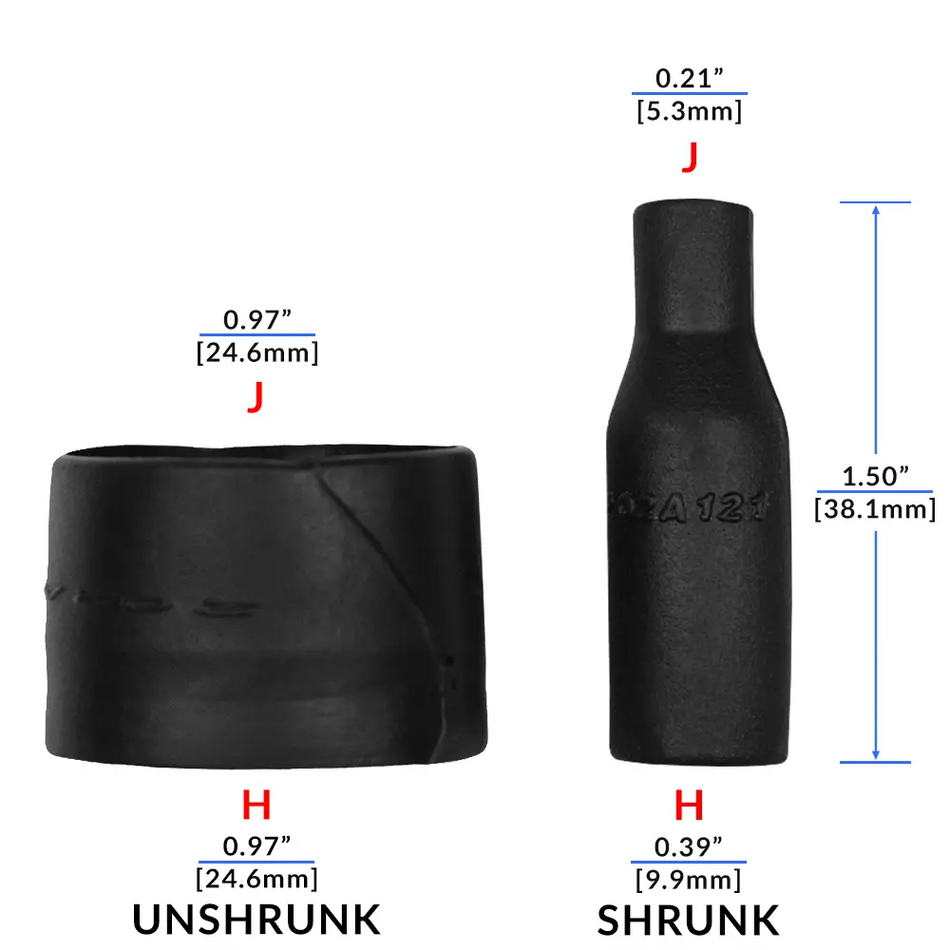 202A121-25/225-0 Raychem/TE Connectivity Shrink Boot with Adhesive