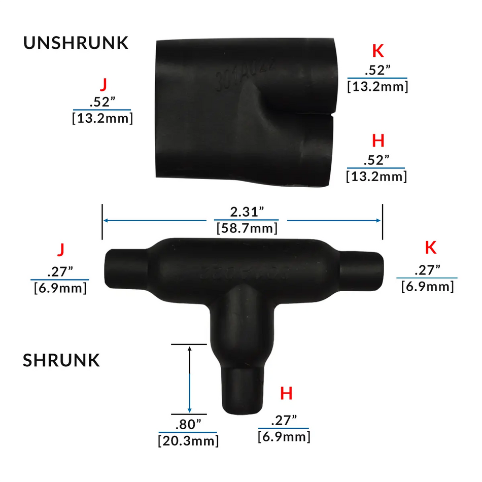 301A022-25-0 Raychem/TE Connectivity Shrink Boot