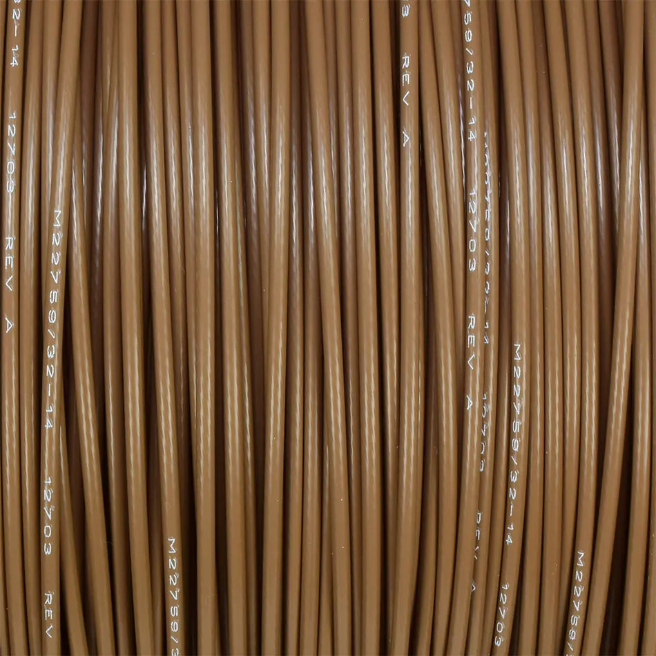 14 AWG Brown Tefzel Wire M22759/32-14-1