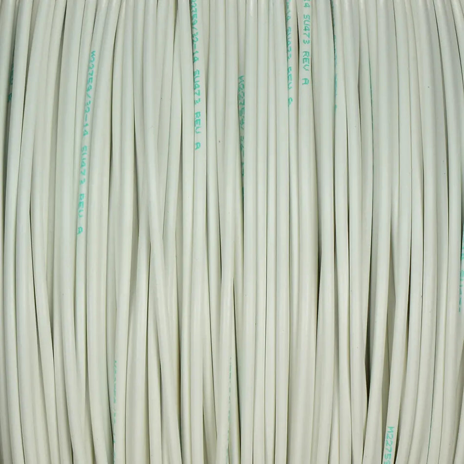 14 AWG White Tefzel Wire M22759/32-14-9