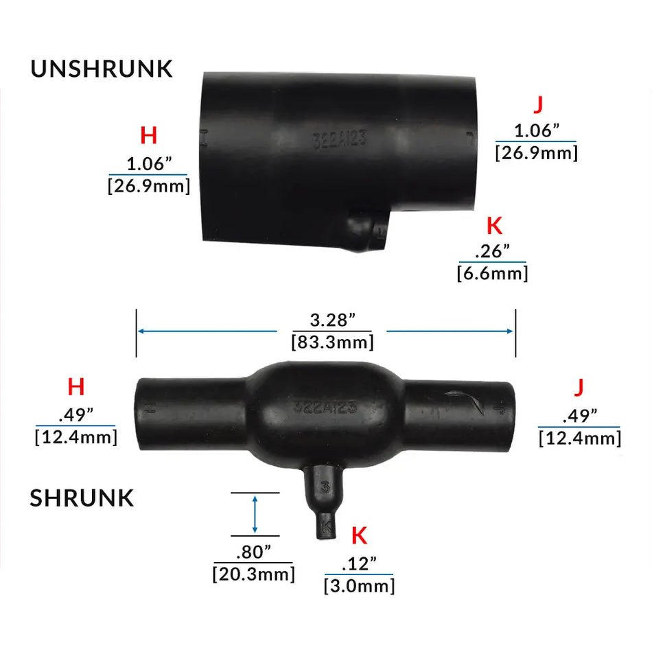 322A123-25-0 Raychem/TE Connectivity Shrink Boot