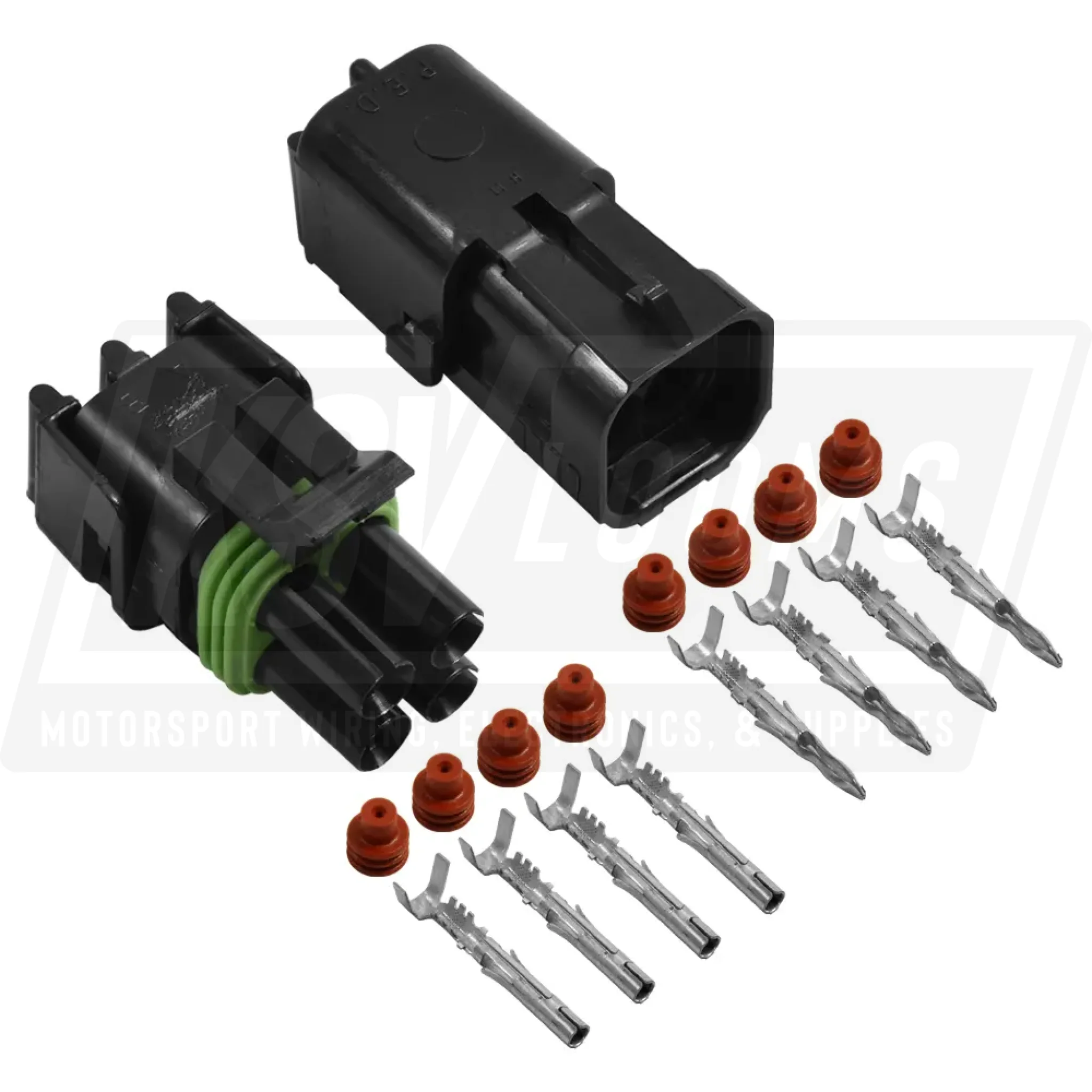 4-Way Connector Kit Aptiv (Delphi) Weather-Pack (22-18 AWG) Square