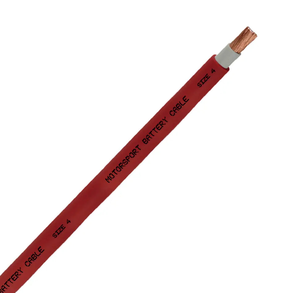4 AWG Motorsport Battery Cable - Red