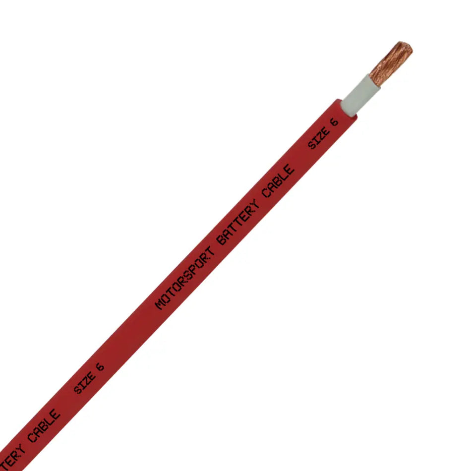 6 AWG Motorsport Battery Cable - Red