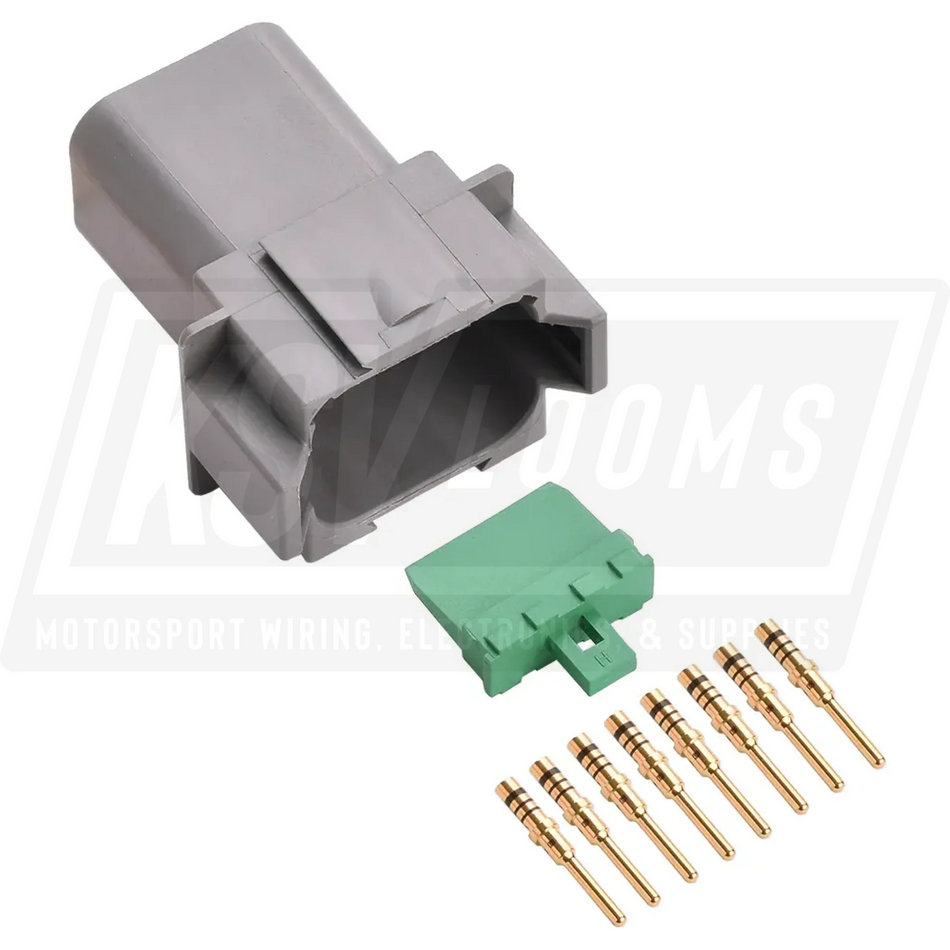 8-Way Deutsch DT04-08PA Receptacle Connector Kit (Gold Pins 20-16 AWG)