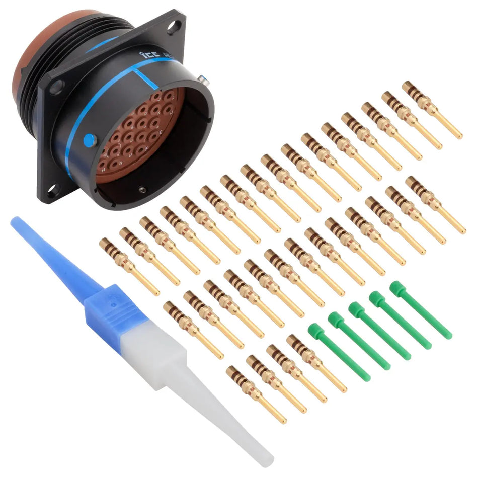 MS3470A24-31P MIL-Spec Flanged Receptacle Connector Kit, 31-Way