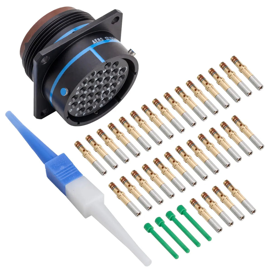 MS3470A24-31S MIL-Spec Flanged Receptacle Connector Kit, 31-Way