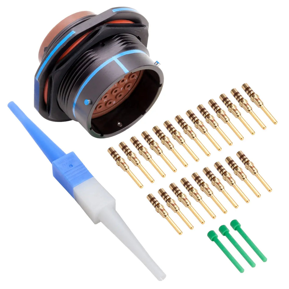 MS3474A22-21P MIL-Spec Jam Nut Receptacle Connector Kit, 21-Way