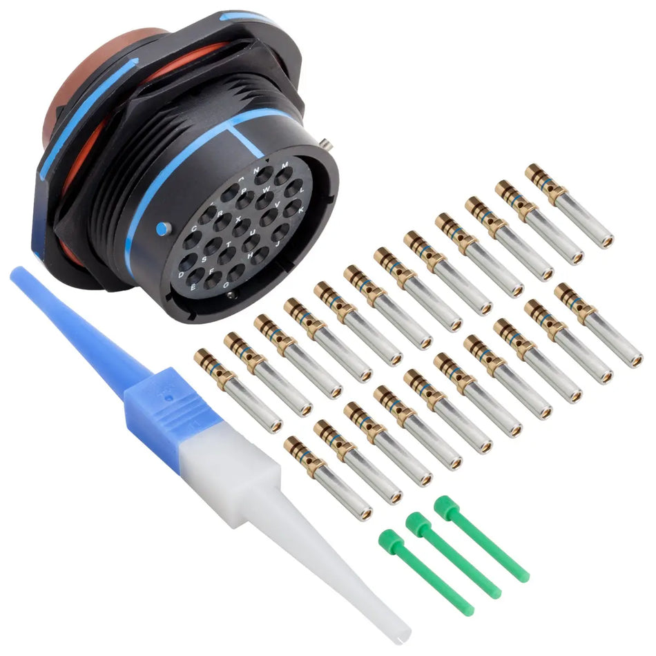 MS3474A22-21S MIL-Spec Jam Nut Receptacle Connector Kit, 21-Way