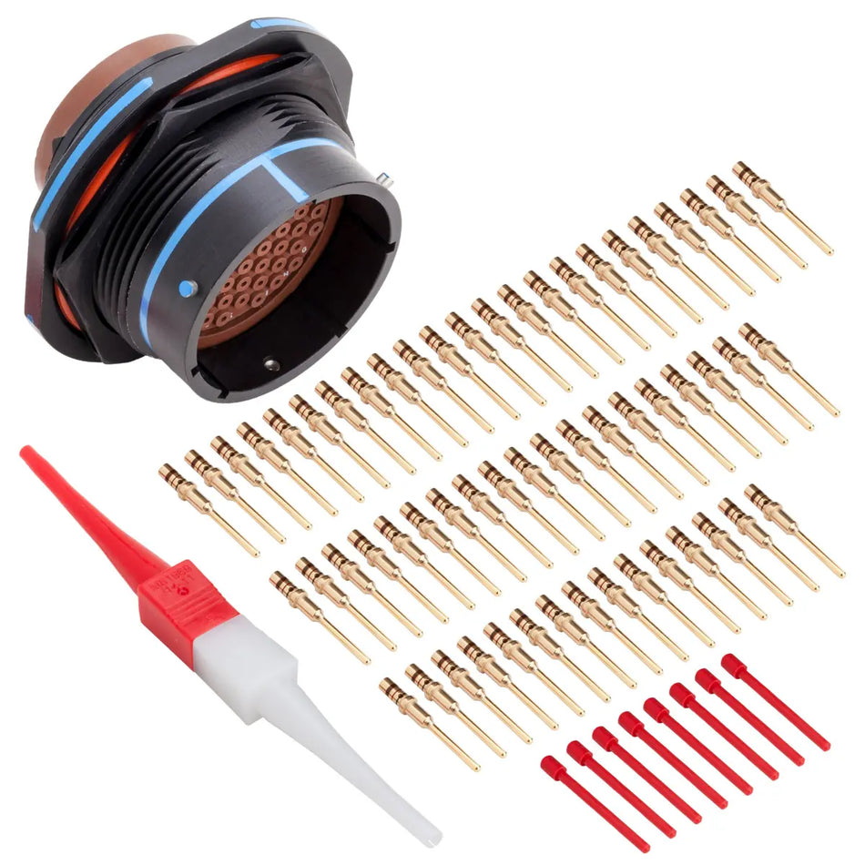 MS3474A22-55P MIL-Spec Jam Nut Receptacle Connector Kit, 55-Way