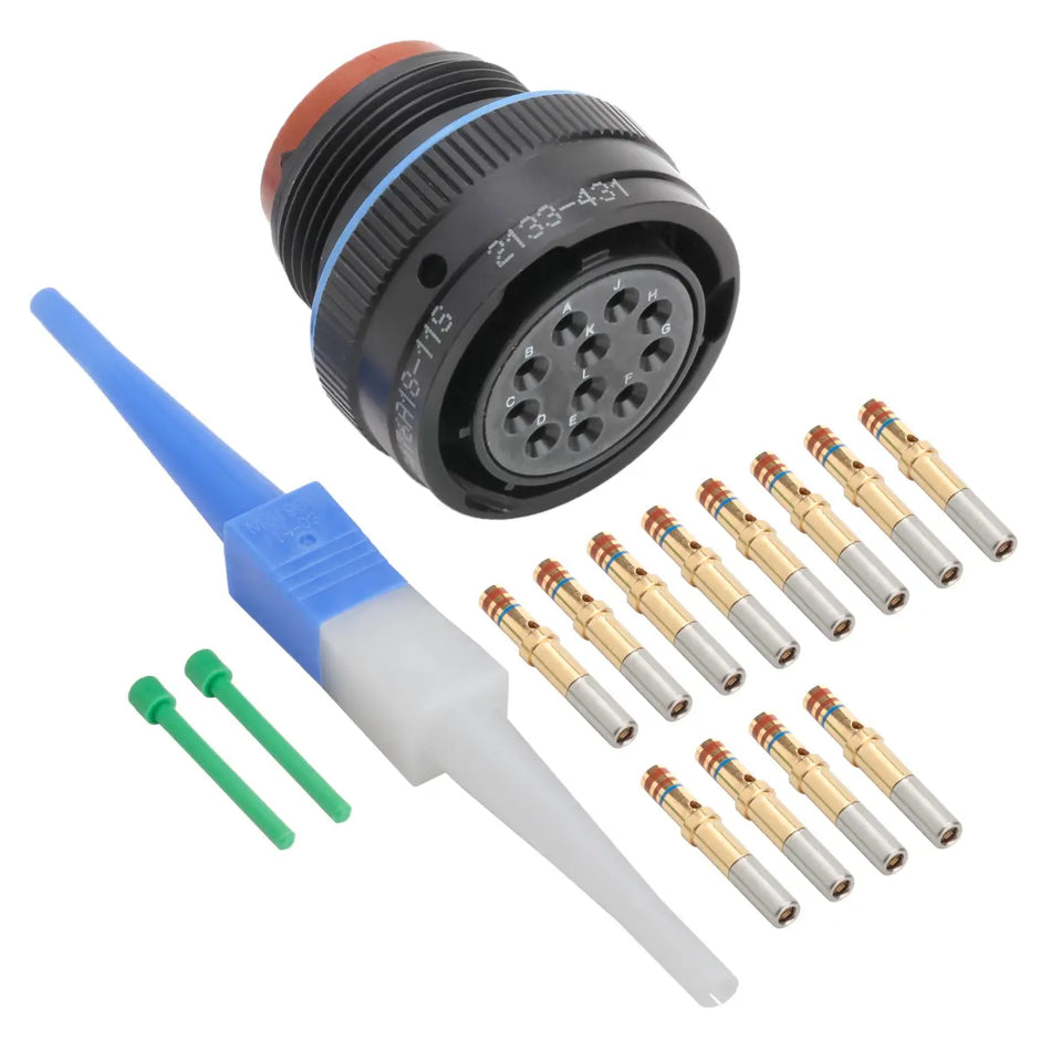 MS3476A18-11S MIL-Spec Free Plug Connector Kit, 11-Way