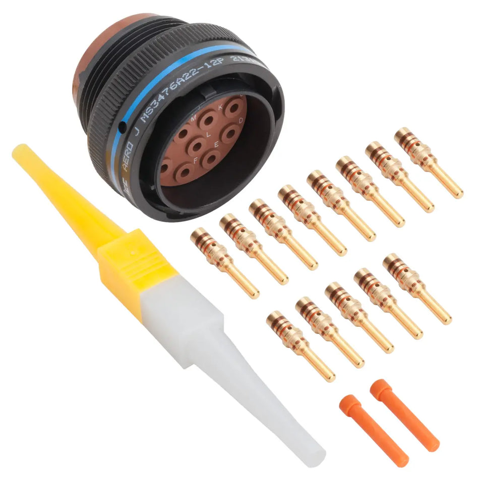 MS3476A22-12P MIL-Spec Free Plug Connector Kit, 12-Way