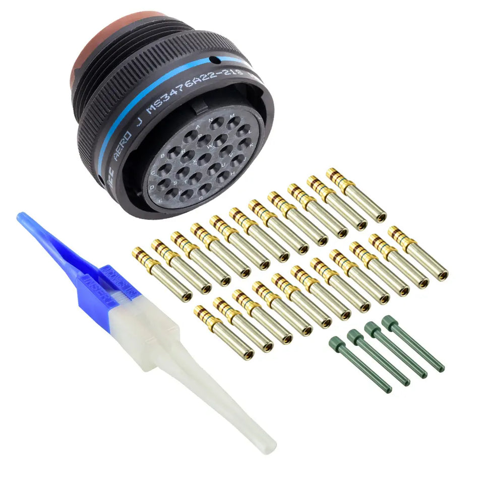 MS3476A22-21S MIL-Spec Free Plug Connector Kit, 21-Way