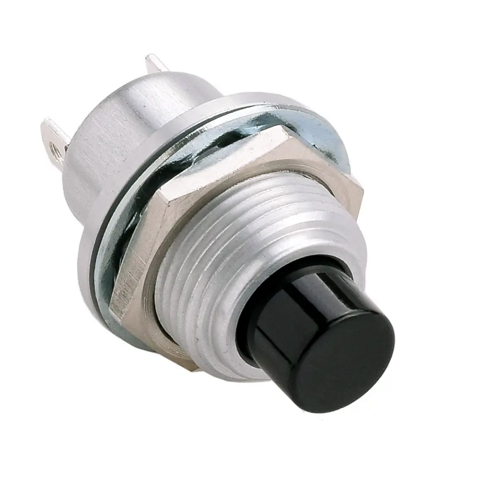 Otto Black Momentary Push Button Switch (4lb Pressure) P3-61122
