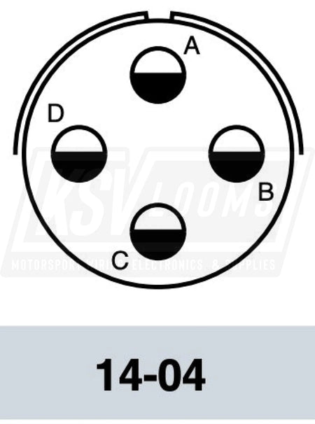 Ms3470A14-4S Mil-Spec Flanged Receptacle Connector Kit 4-Way