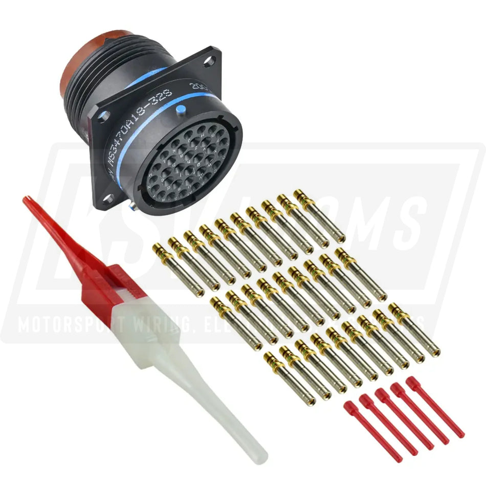 MS3470A18-32S MIL-Spec Flanged Receptacle Connector Kit