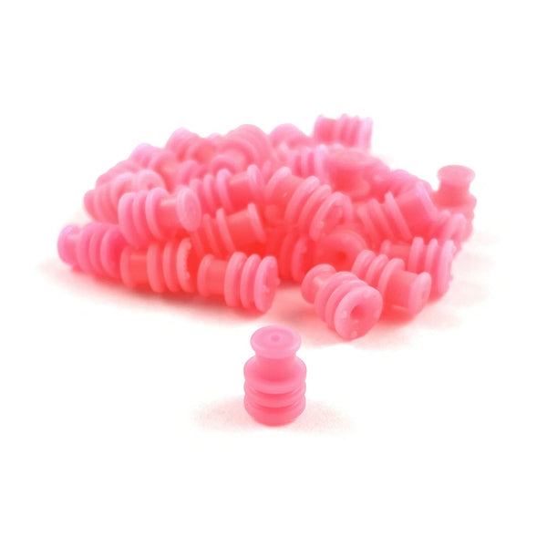 Wire Seal for Bosch EV6 EV14 USCAR Fuel Injector Connector, Pink (1.19-1.65mm)