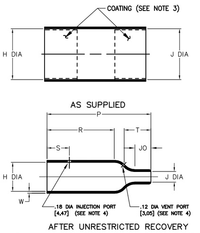 202A111-25-0 Raychem/TE Connectivity Shrink Boot