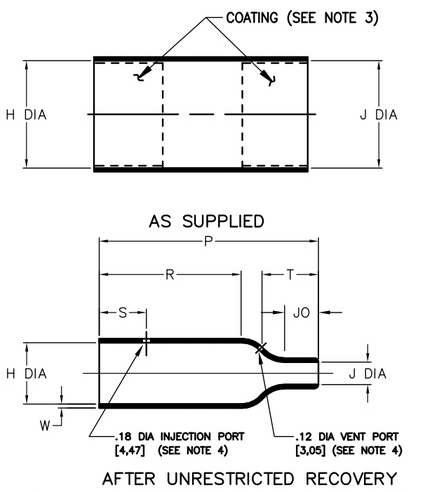 202A153-25-0 Raychem/TE Connectivity Shrink Boot