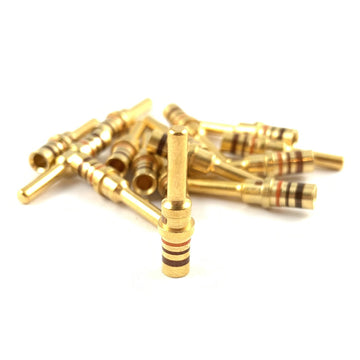Male Pin Terminal for Deutsch DTP Connector Plug 14-12 AWG Gold Solid Contact (Size 12)