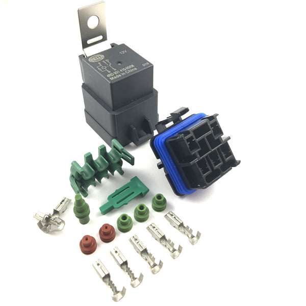 Hella 35A Sealed Relay w/ 5-Pin Connector Kit