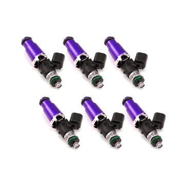 Injector Dynamics 1340cc Injectors - 60mm Length - 14mm Purple Top - 14mm Lower O-Ring (Set of 6)