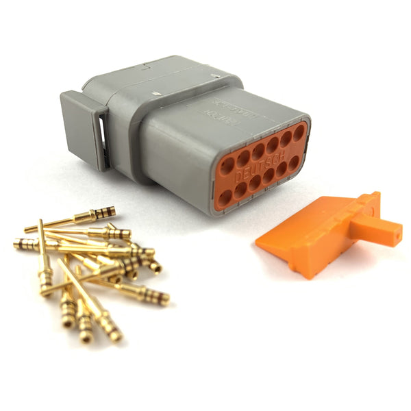 Deutsch DTM 12-Way Pin Receptacle Connector Kit (24-20 AWG)