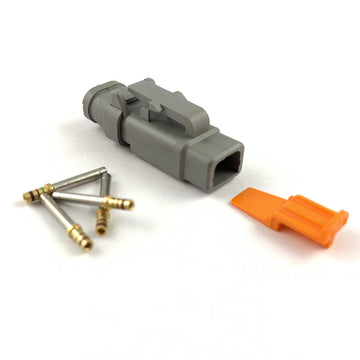 Deutsch DTM 2-Way Socket Connector Kit, 24-20 AWG Gold Contacts