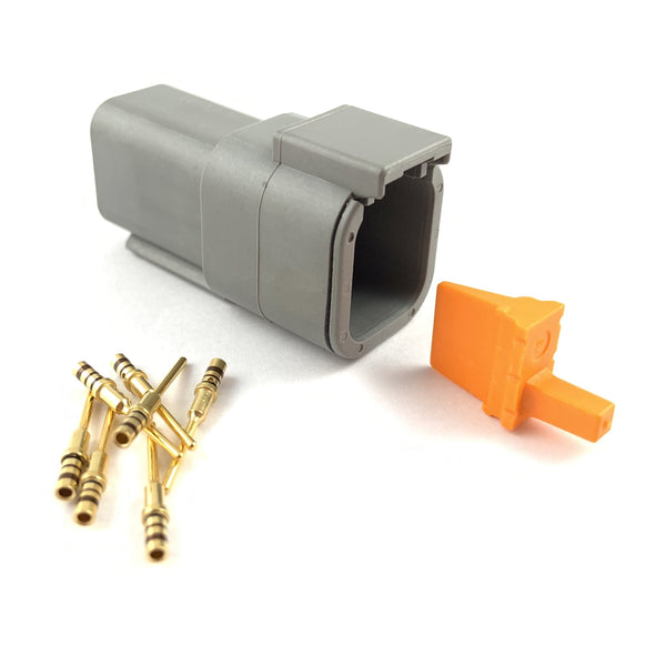 Deutsch DTM 6-Way Pin Connector Kit, 24-20 AWG Gold Contacts