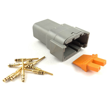 Deutsch DTM 8-Way Pin Connector Kit, 24-20 AWG Gold Contacts