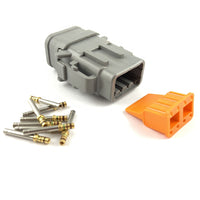 Deutsch DTM 8-Way Socket Connector Kit, 24-20 AWG Gold Contacts