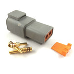 Deutsch DTP 2-Way Pin Connector Kit, 14-12 AWG Gold Contacts