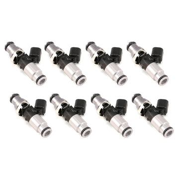 Injector Dynamics 2600-XDS Injectors - 60mm Length - 14mm Top - 14mm Bottom Adapter (Set of 8)