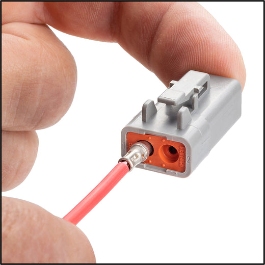 Plug housing socket terminals: step 2