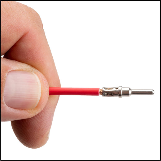 Receptacle housing pin terminals: step 1